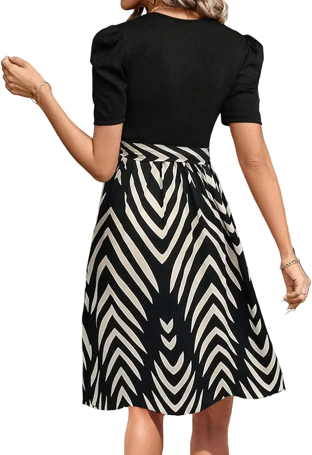 Plus Size Summer Dresses Women Trendy Floral Print Short Sleeve Sundress Elegant Ruffle Cocktail A Line Flowy Dress