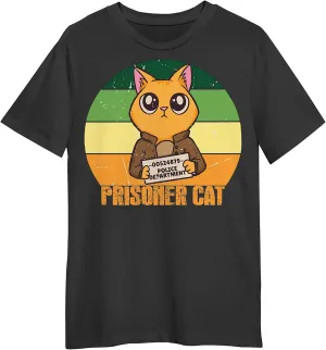 Prisoner Cat Retro Sunset T-Shirt, Gift Prisoner Cat Retro Sunset T-Shirt, Funny Prisoner Cat Retro Sunset T-Shirt, Gift Prisoner Cat Retro Sunset T-Shirt Black