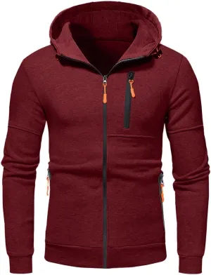 Red Hoodie Casual Loose Hoodless Oversize Zipper Solid Stand Collar Hoodless Pullover Sweater Coat Top Hoodie For
