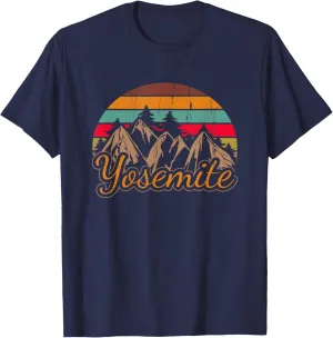 Retro Vintage Yosemite Camping Sunset T shirt T-Shirt