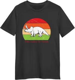 Rhino Looking for Friends Retro Sunset T-Shirt, Funny Rhino Looking for Friend T-Shirt, Love Rhino Looking for Friend T- Shirt Black