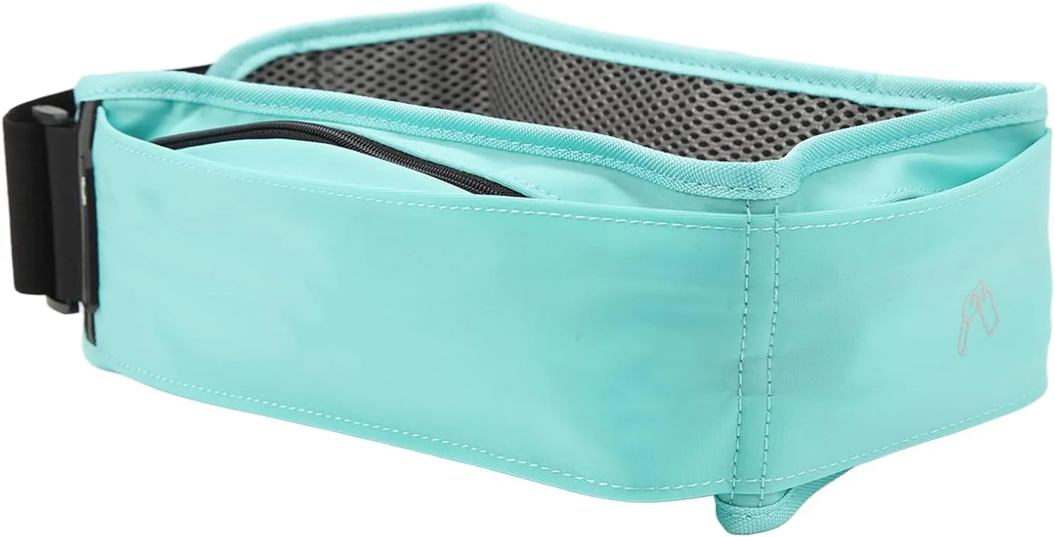 Running Belt Fanny Pack Multi Pocket Elastic Breathable Lightweight Jogging Belt Reflective Strip for Running Fitness Travel (Blue)