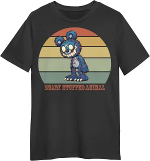 Scary Stuffed Animal Retro Sunset T-Shirt, Gift Scary Stuffed Animal Retro Sunset T-Shirt, Funny Scary Stuffed Animal Retro Sunset T-Shirt, Gift Scary Stuffed Animal Retro Sunset T-Shirt Black