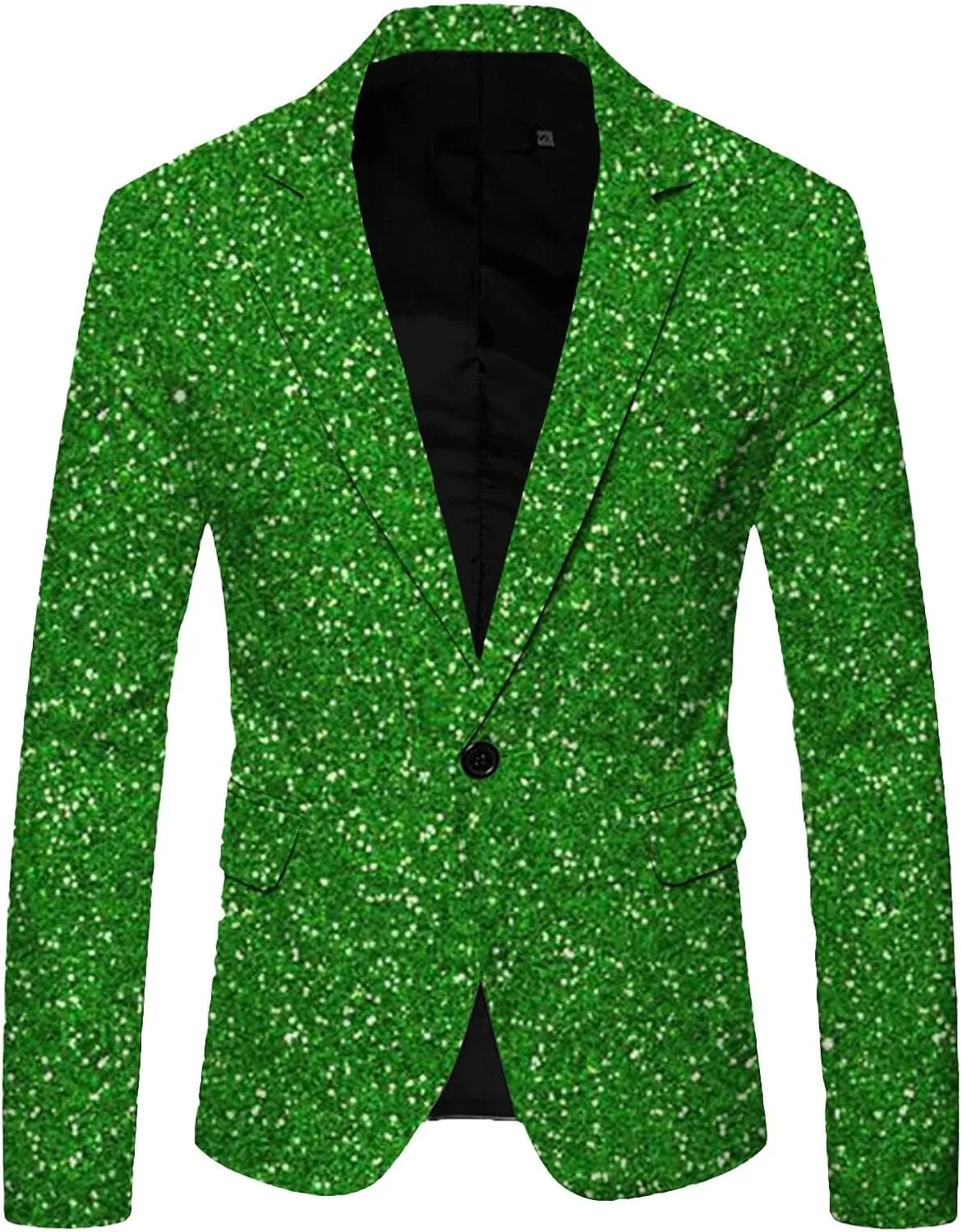 Shiny Sequins Tuxedo Jacket for Men Floral One Button Coat Peak Lapel Tailcoat Party Prom Wedding TailBlazer