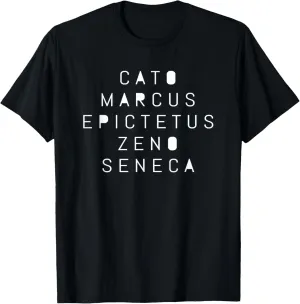 Stoic Icons Modern Stoicism T Shirt Seneca Cato Marcus Zeno T-Shirt