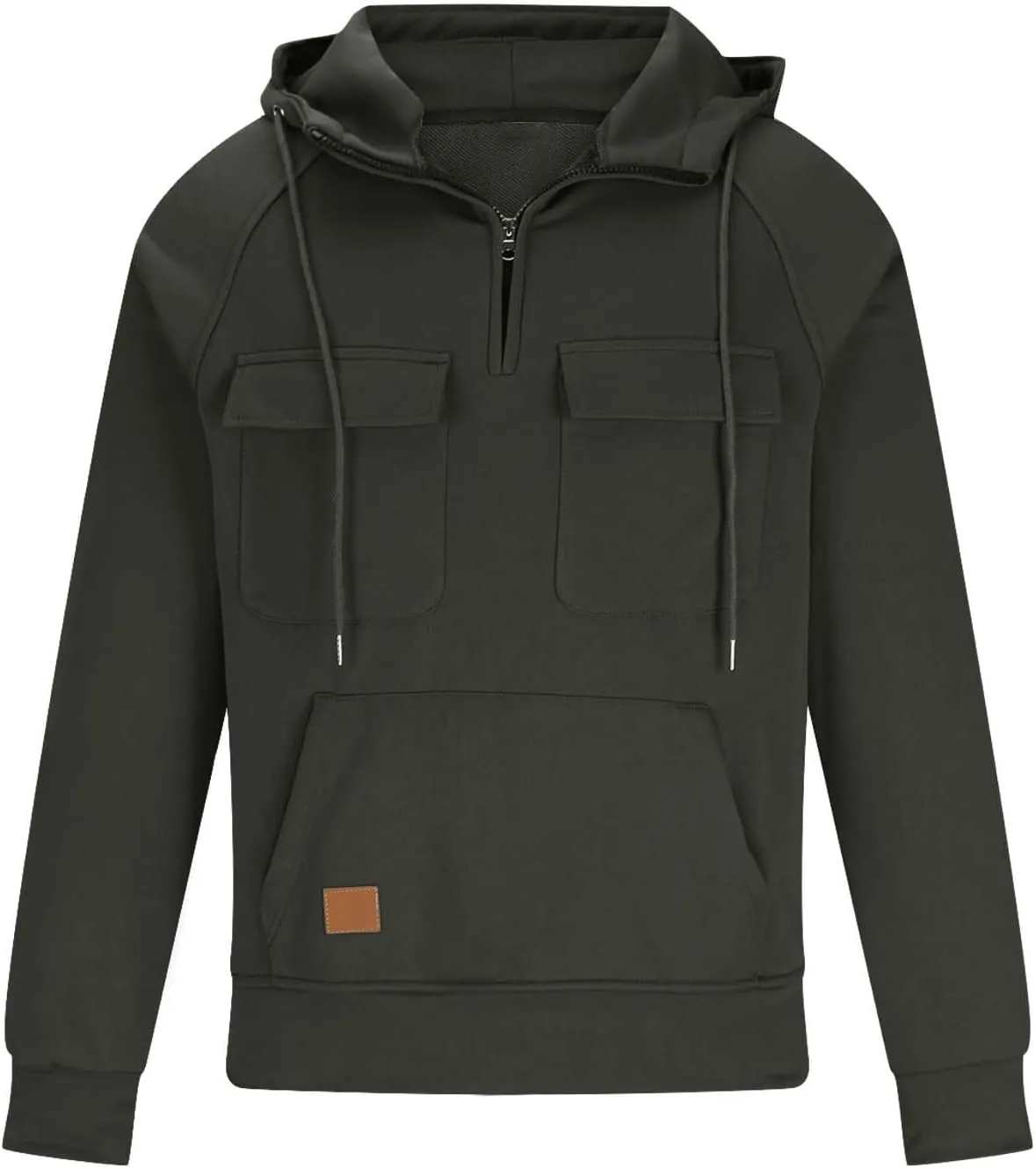Tactical Hoodies for Men Military Quarter Zip Pullover Cargo Sweatshirts 1/4 Zip Pullover Lightweight with Pockets