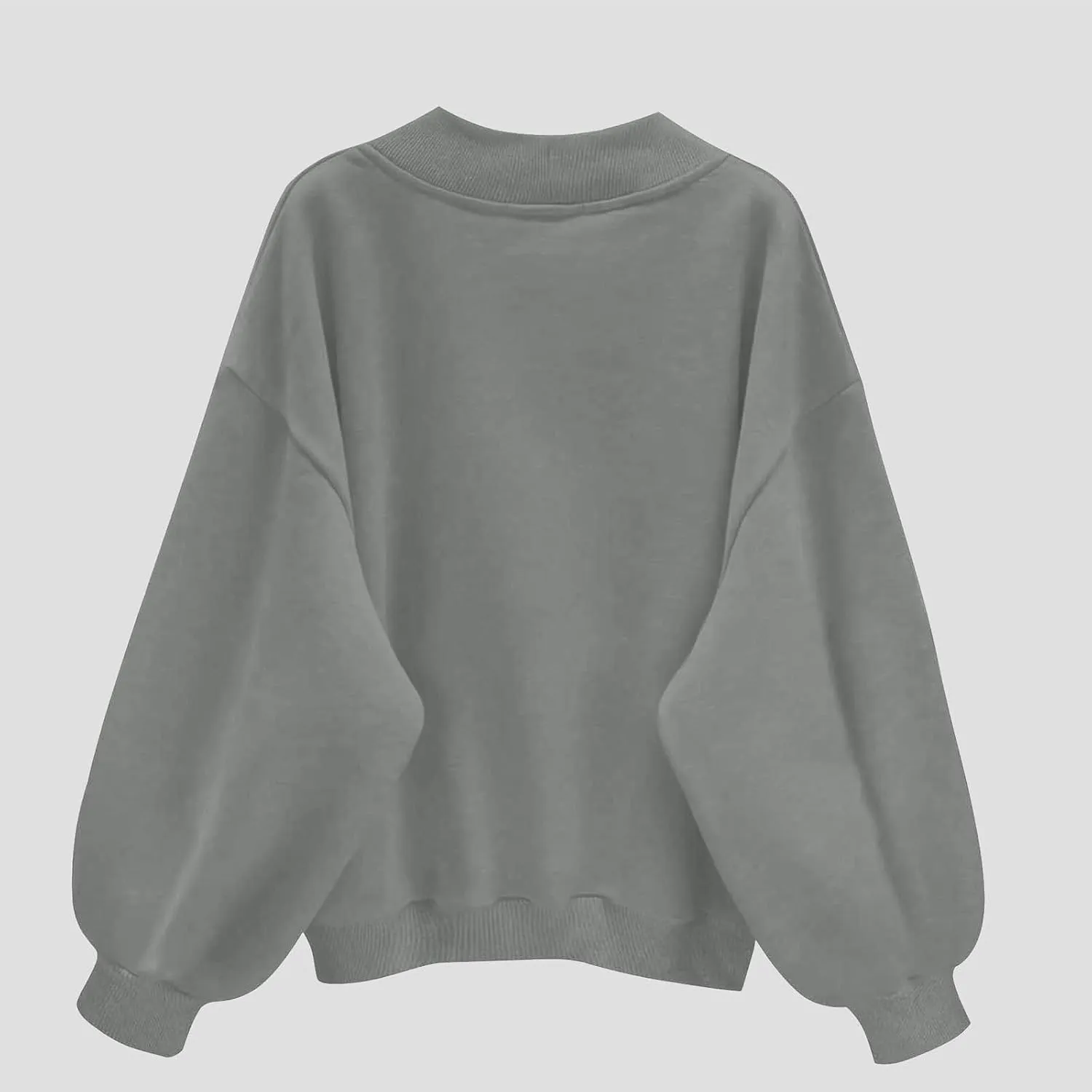 TANGNADE Women's Oversized Sweatshirts Long Sleeve Solid Hoodies V Neck Pullover Casual Sweaters 2024 Fall Clothes Trendy