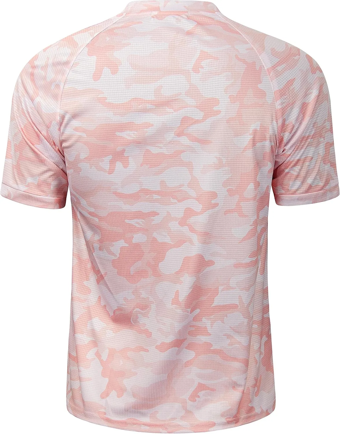 TAPULCO Mens Collarless Golf Shirts Short Sleeve Dry Fit Stretch Casual Breathable Lightweight Tshirts