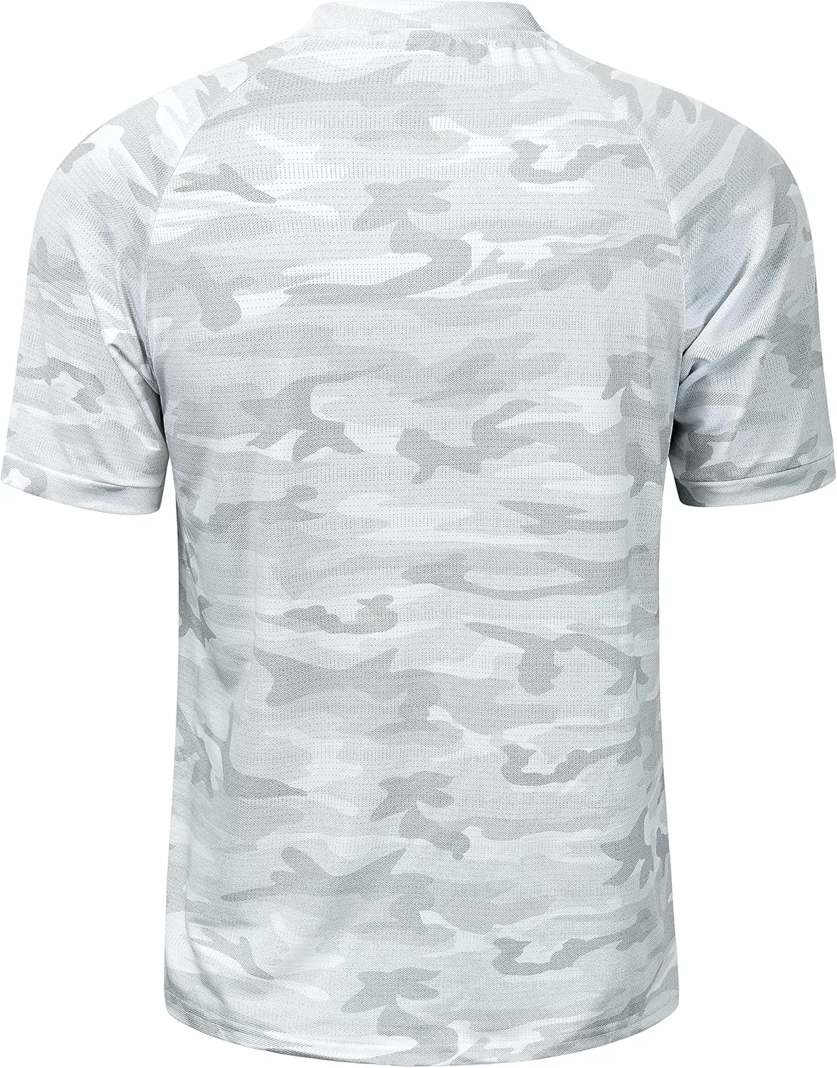 TAPULCO Mens Collarless Golf Shirts Short Sleeve Dry Fit Stretch Casual Breathable Lightweight Tshirts