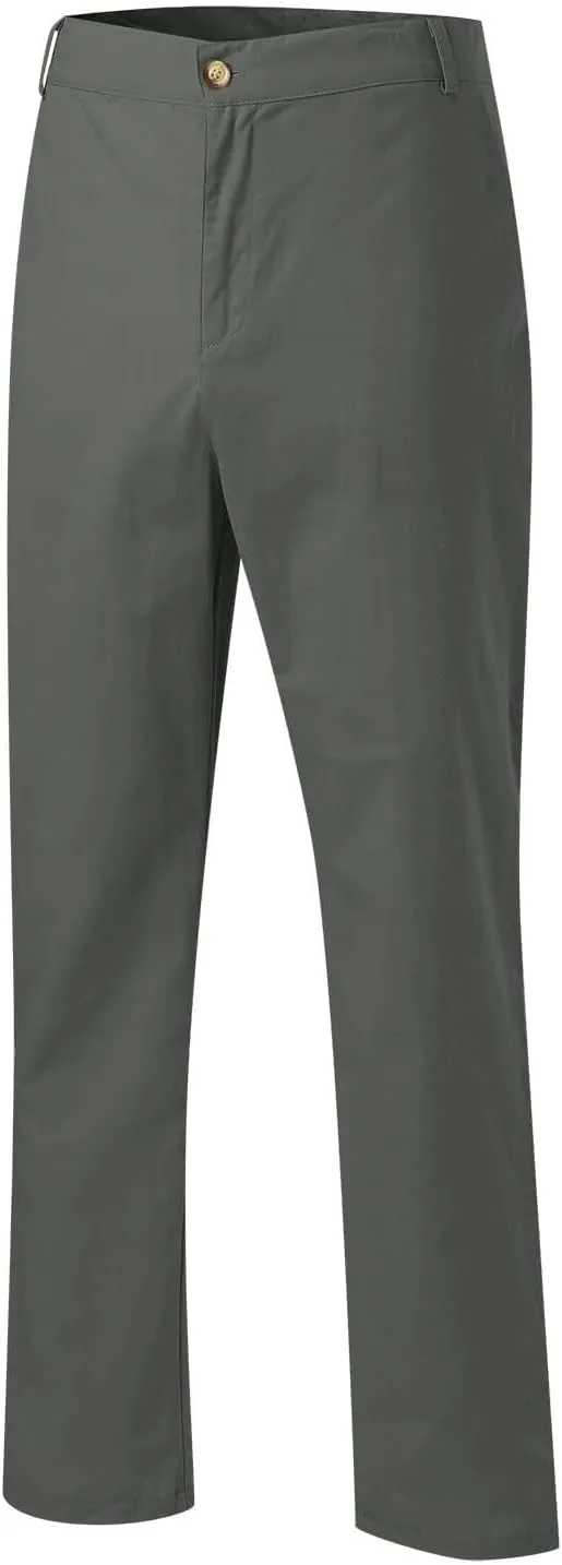 Thatrich Men's Business Casual Pants Slim Fit Formal Golf Pants Linen Casual Summer Trousers Breathable Lightweight Slacks