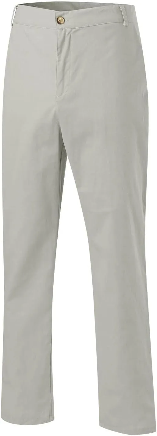 Thatrich Men's Business Casual Pants Slim Fit Formal Golf Pants Linen Casual Summer Trousers Breathable Lightweight Slacks