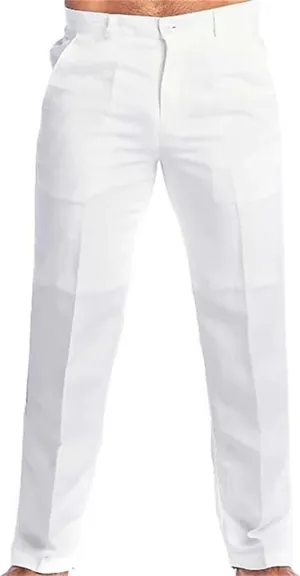 Thatrich Men's Business Casual Pants Slim Fit Formal Golf Pants Linen Casual Summer Trousers Breathable Lightweight Slacks