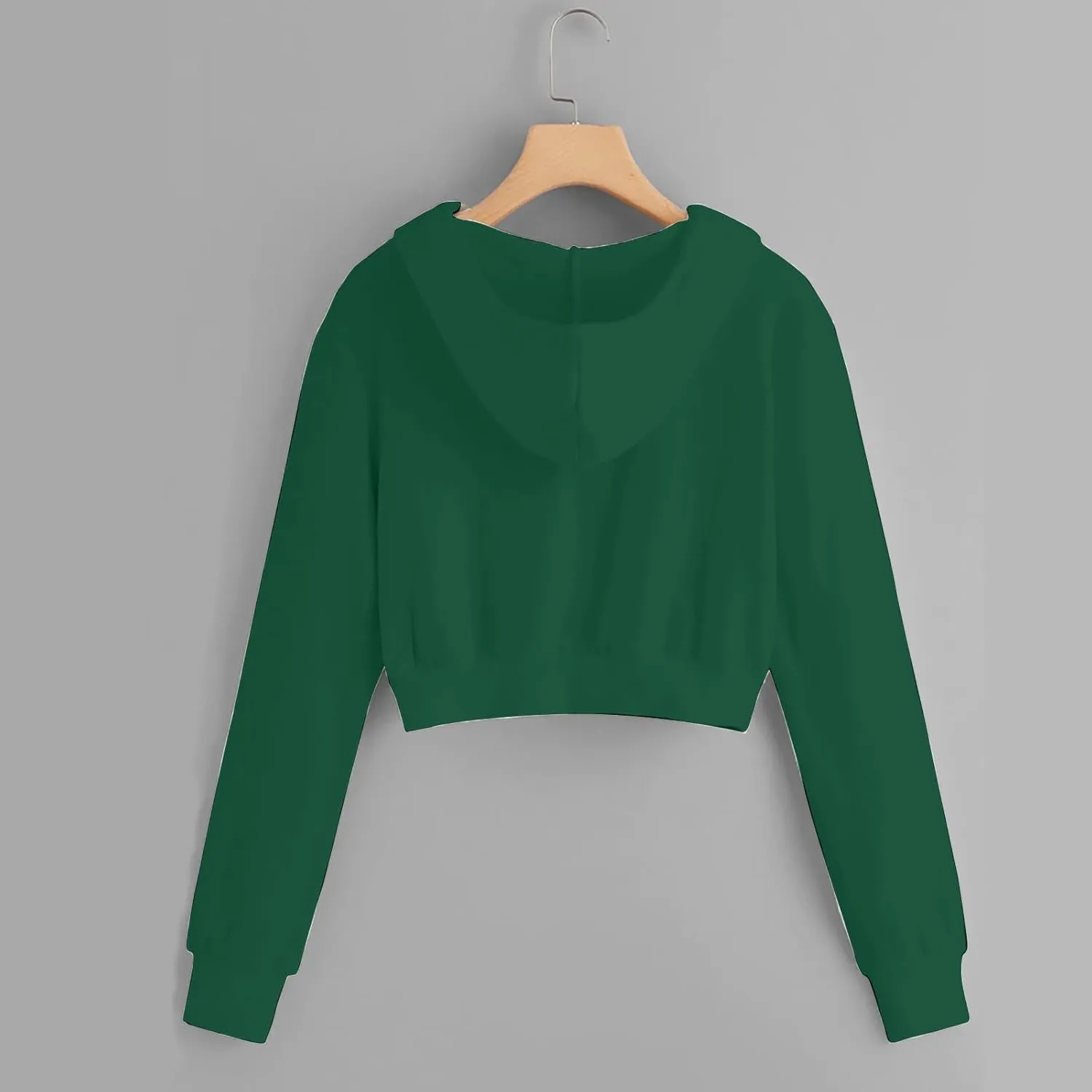 TUNUSKAT Womens Zip Up Hoodie Cropped Sweatshirts Fall Cute Crop Top Jacket Long Sleeve Light Workout Hoodies Gym Sweater
