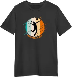 Volleyball Player Retro Sunset T-Shirt, Gift for Volleyball Player Retro Sunset T-Shirt, Funny Volleyball Player Retro Sunset T-Shirt Black