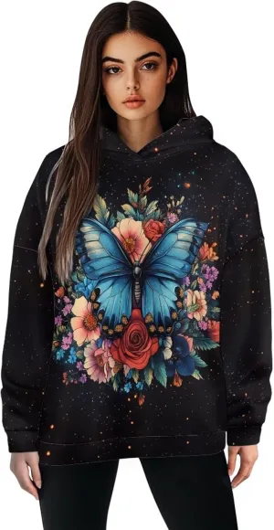 WELLFLYHOM Oversize Sweatshirt Fashion Hoodies for Women Fall Outfits Long Sleeve Shirts Pullover Jacket S-2XL