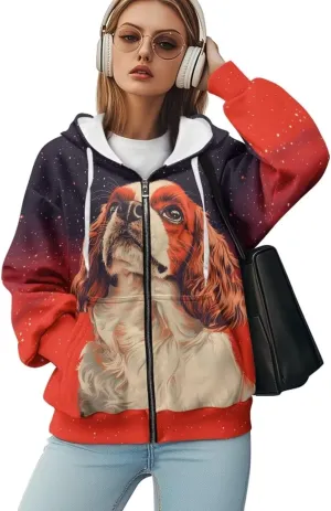 WELLFLYHOM Oversize Sweatshirt Womens Fashion Zip Up Hoodies Vintage Y2K Cardigan Jacket Hooded Sweater Shirts XS-4XL