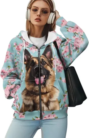 WELLFLYHOM Y2K Jacket Zip Up Hoodie for Women Vintage Oversize Sweatshirt Long Sleeve Hooded Cardigan Sweater Shirts