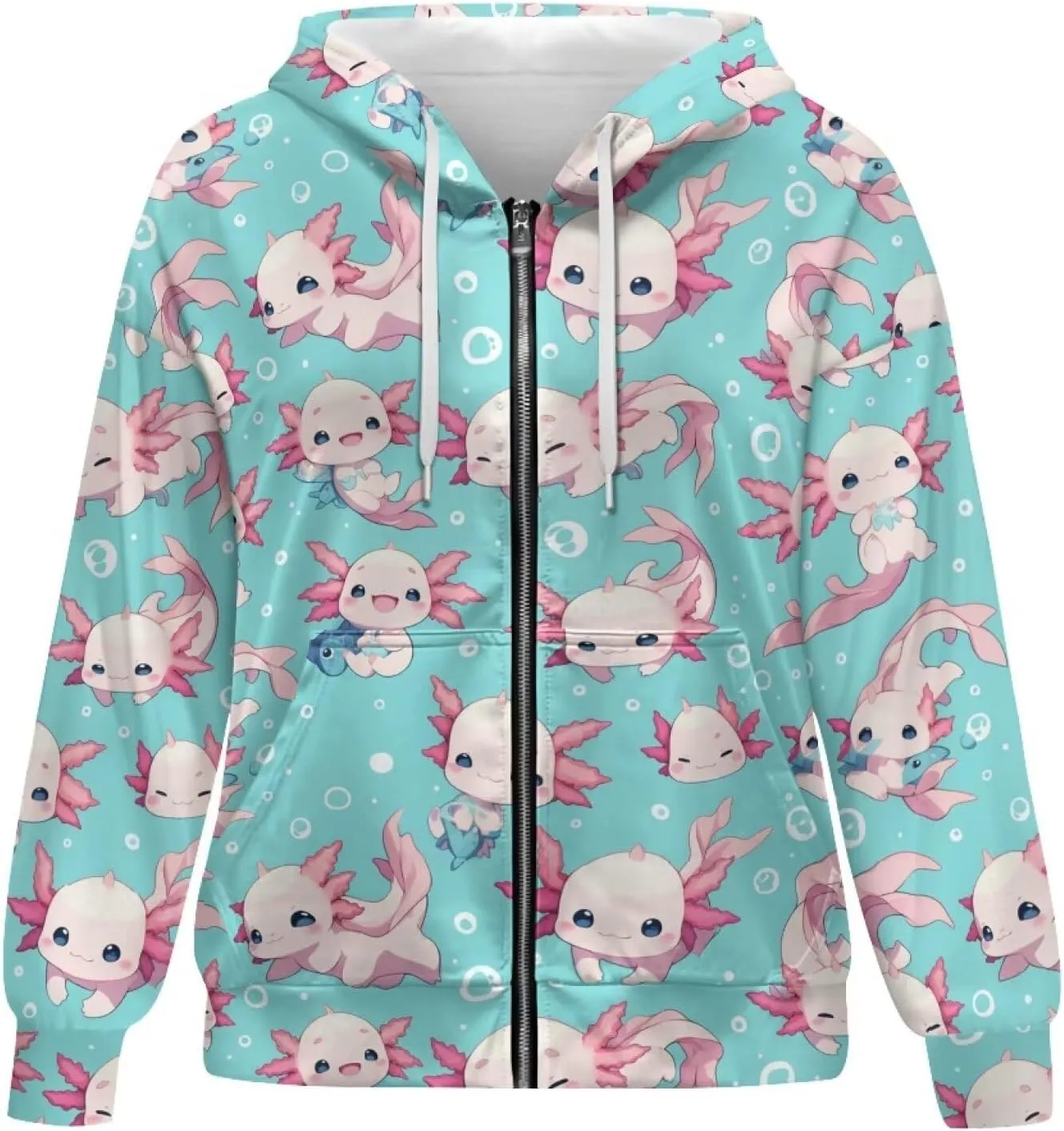 WELLFLYHOM Zip Up Hoodie for Women Vintage Y2K Sweatshirt Graphic Hooded Cardigan Jacket Fall Outfits XS-4XL