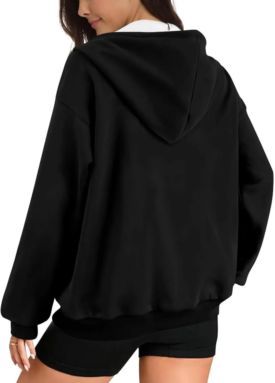 WELLFLYHOM Zip Up Hoodies for Women Oversize Y2K Sweatshirt Zipper Cardigan Jacket Fall Outfits XS-4XL