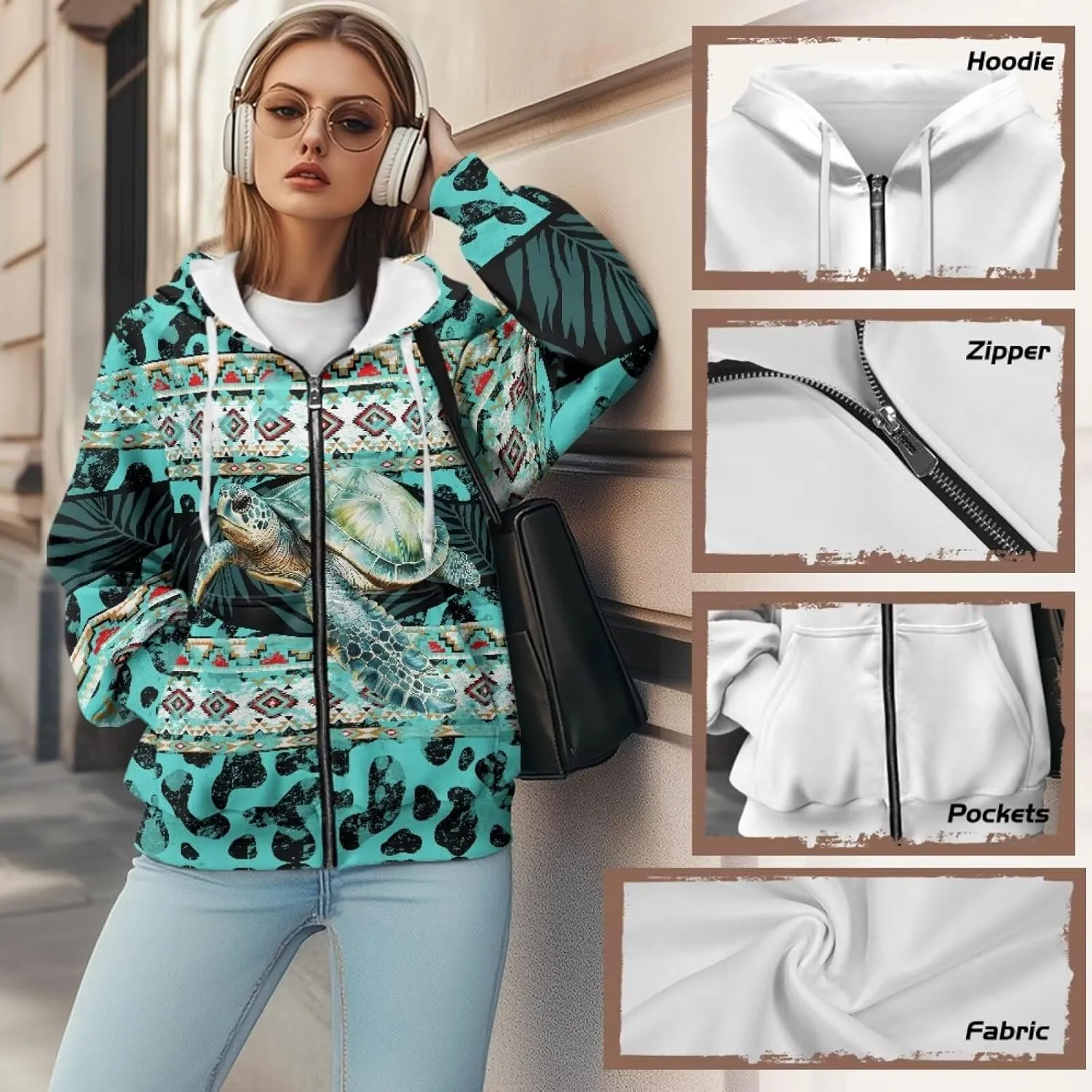 WELLFLYHOM Zip Up Hoodies for Women Oversize Y2K Sweatshirt Zipper Cardigan Jacket Fall Outfits XS-4XL