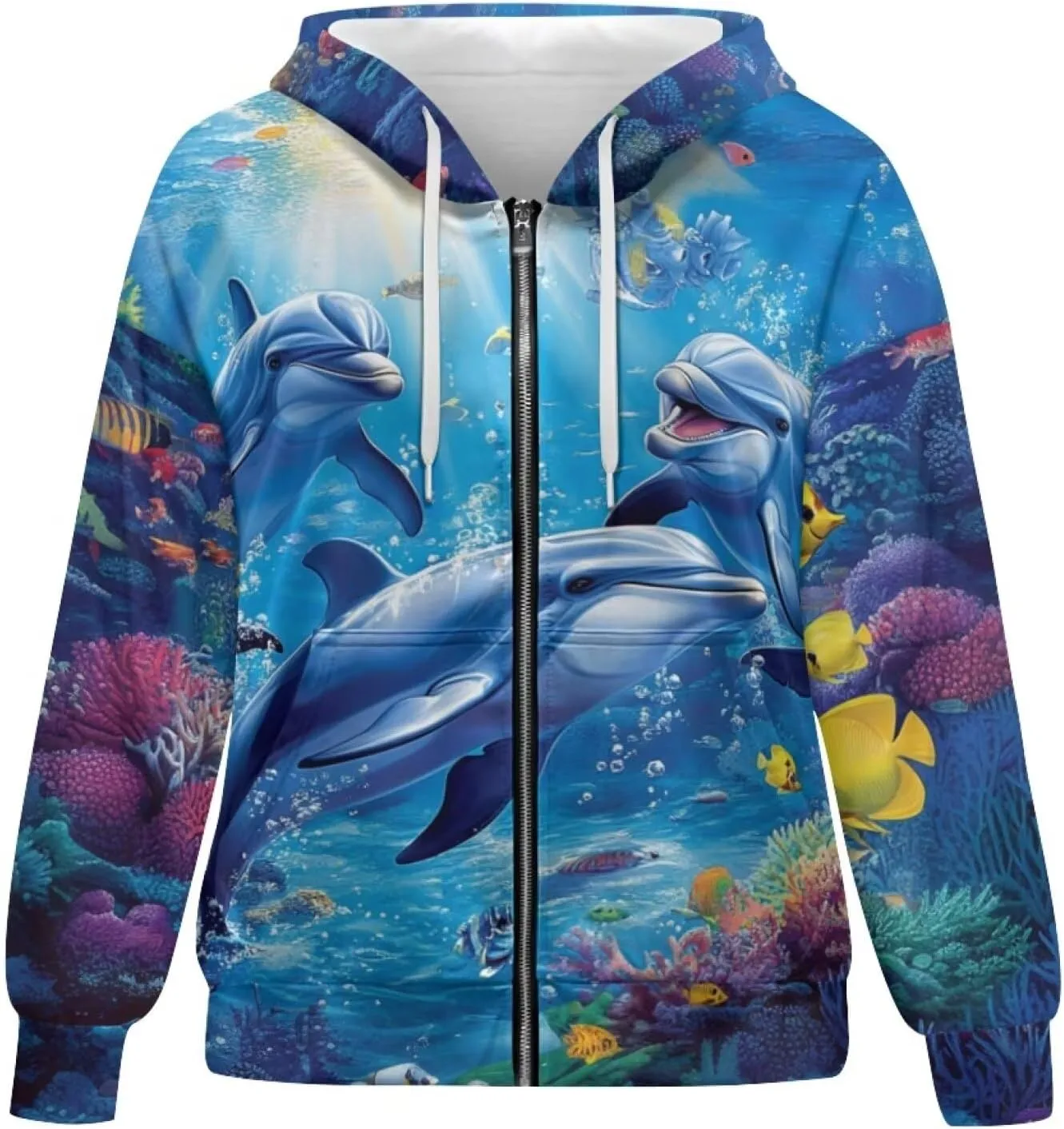 WELLFLYHOM Zip Up Hoodies for Women Oversize Y2K Sweatshirt Zipper Cardigan Jacket Fall Outfits XS-4XL