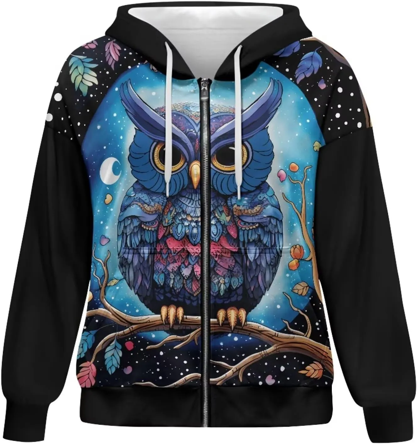 WELLFLYHOM Zip Up Hoodies for Women Oversize Y2K Sweatshirt Zipper Cardigan Jacket Fall Outfits XS-4XL