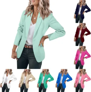 Women Blazers for Work Casual Open Front Long Sleeve Work Office Suit Jackets Lightweight Formal Business Blazer Coat