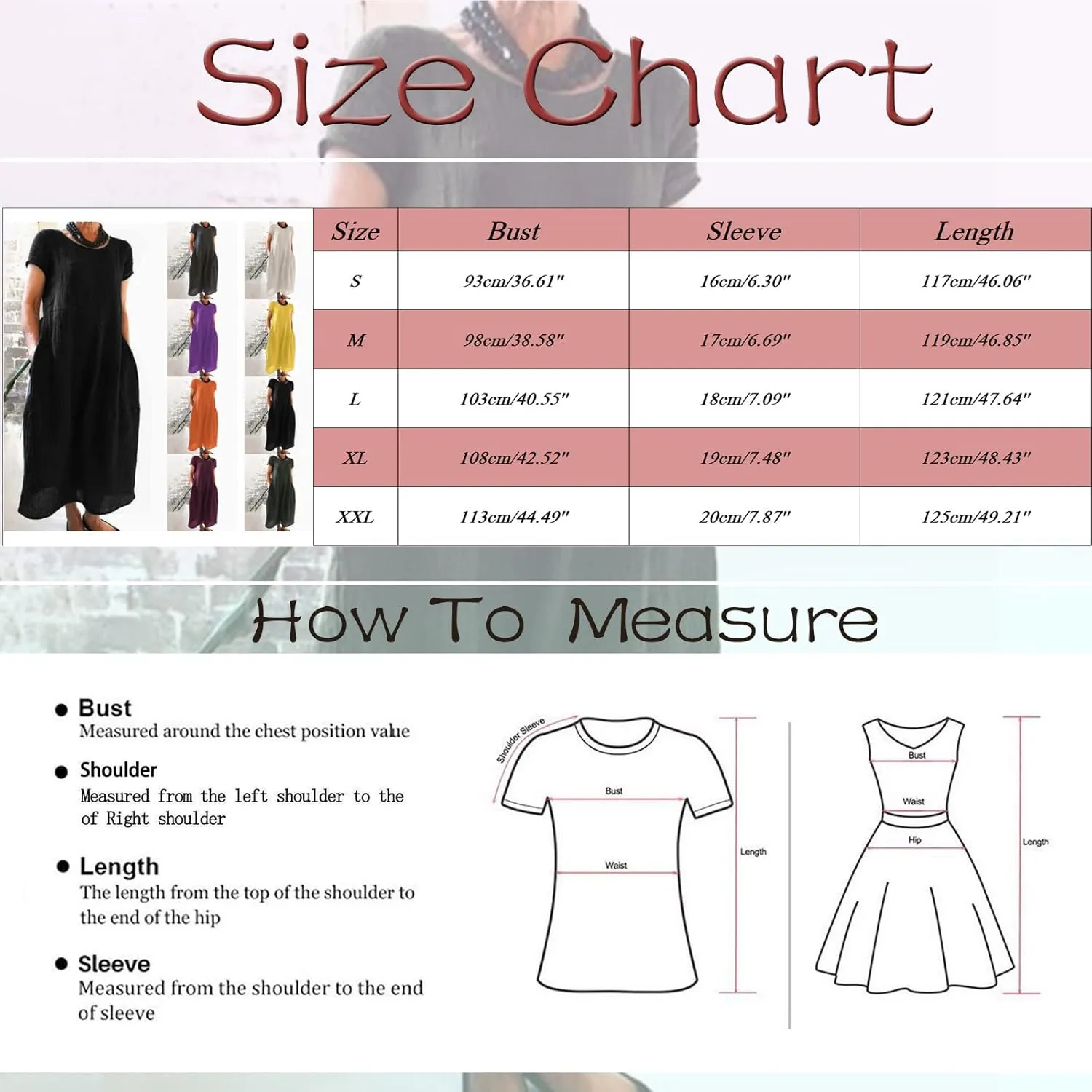 Women Summer Dress Cotton Linen Crewneck Short Sleeve Tunic Curvy Casual Plain Beach Vacation Plus Size Midi Sundress