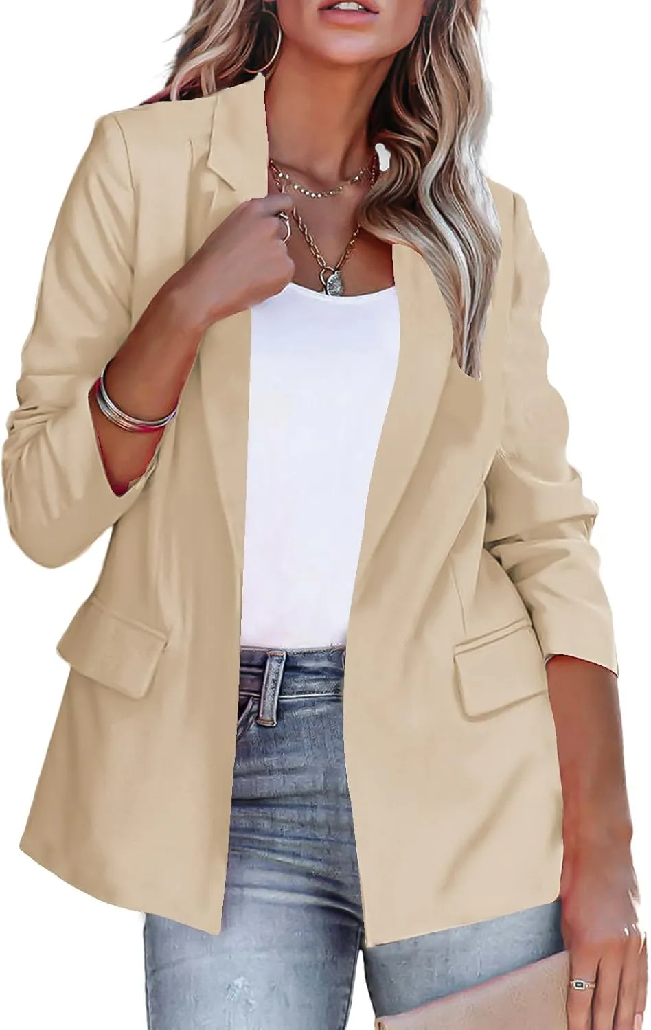 Women's Blazers & Suit Jackets Blazer Business Casual Lightweight Suit Long Sleeve Slim Fit Work Office Jacket Outfits