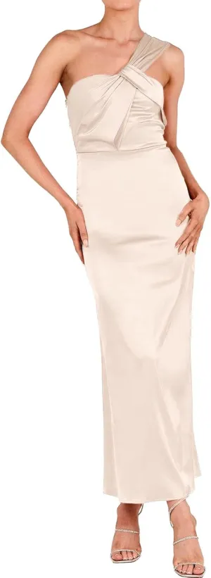 Womens Knit Maxi Tank Dress Formal Guest Evening Mini Dress Ruffle Hem Party Cocktail Belted Dresses Gold