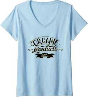 Womens ORGANIC PRODUCTS V-Neck T-Shirt