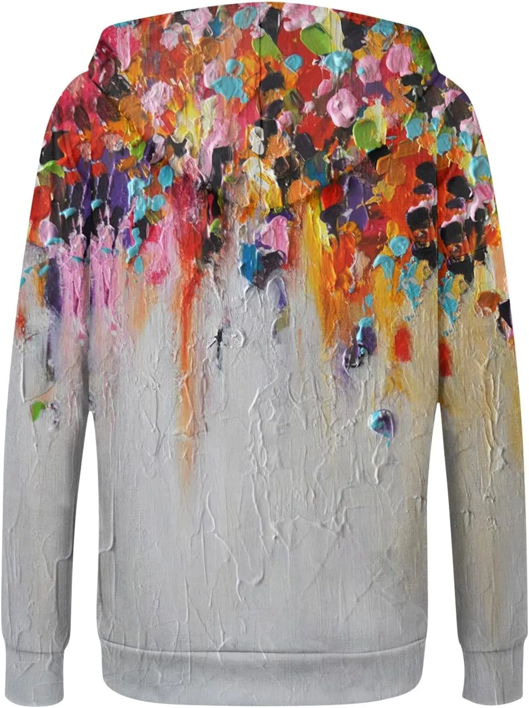 Women's Trendy Floral Printing Jacket Zip Up Hoodies Lightweight Long Sleeve Coat Fall Fashion Outfits with Pockets
